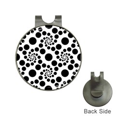 Dot Dots Round Black And White Hat Clips With Golf Markers by Pakrebo