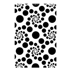 Dot Dots Round Black And White Shower Curtain 48  X 72  (small)  by Pakrebo