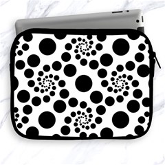 Dot Dots Round Black And White Apple Ipad 2/3/4 Zipper Cases by Pakrebo