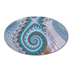 Spiral Fractal Swirl Whirlpool Oval Magnet by Pakrebo