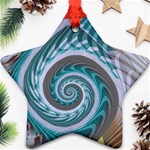 Spiral Fractal Swirl Whirlpool Star Ornament (Two Sides) Front