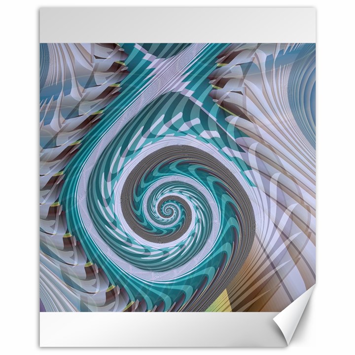 Spiral Fractal Swirl Whirlpool Canvas 11  x 14 