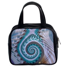 Spiral Fractal Swirl Whirlpool Classic Handbag (two Sides) by Pakrebo