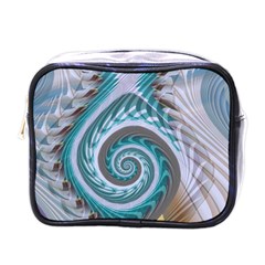 Spiral Fractal Swirl Whirlpool Mini Toiletries Bag (one Side) by Pakrebo