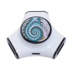 Spiral Fractal Swirl Whirlpool 3-port Usb Hub by Pakrebo