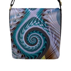 Spiral Fractal Swirl Whirlpool Flap Closure Messenger Bag (l) by Pakrebo