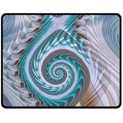 Spiral Fractal Swirl Whirlpool Double Sided Fleece Blanket (medium)  by Pakrebo