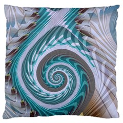 Spiral Fractal Swirl Whirlpool Large Flano Cushion Case (two Sides) by Pakrebo