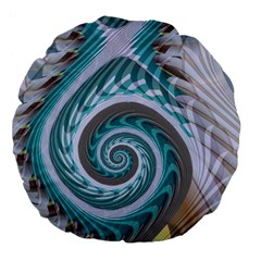 Spiral Fractal Swirl Whirlpool Large 18  Premium Flano Round Cushions by Pakrebo