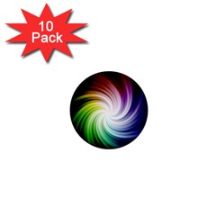 Rainbow Swirl Twirl 1  Mini Buttons (10 Pack)  by Pakrebo