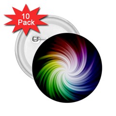 Rainbow Swirl Twirl 2 25  Buttons (10 Pack)  by Pakrebo