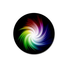 Rainbow Swirl Twirl Magnet 3  (round) by Pakrebo