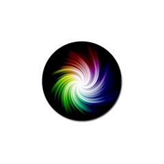 Rainbow Swirl Twirl Golf Ball Marker by Pakrebo