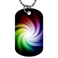 Rainbow Swirl Twirl Dog Tag (two Sides) by Pakrebo