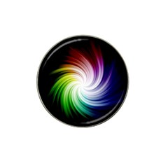 Rainbow Swirl Twirl Hat Clip Ball Marker (10 Pack) by Pakrebo