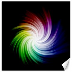 Rainbow Swirl Twirl Canvas 16  X 16  by Pakrebo