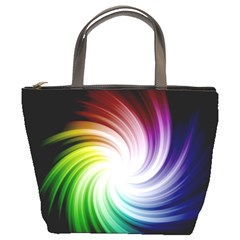 Rainbow Swirl Twirl Bucket Bag by Pakrebo