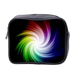 Rainbow Swirl Twirl Mini Toiletries Bag (two Sides) by Pakrebo