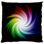 Rainbow Swirl Twirl Large Cushion Case (Two Sides) Front