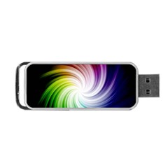 Rainbow Swirl Twirl Portable Usb Flash (one Side) by Pakrebo