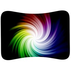 Rainbow Swirl Twirl Velour Seat Head Rest Cushion by Pakrebo