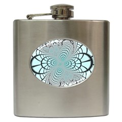 Digital Art Fractal Abstract Hip Flask (6 Oz) by Pakrebo