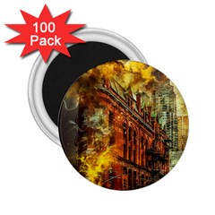 Flat Iron Building Architecture 2 25  Magnets (100 Pack)  by Pakrebo