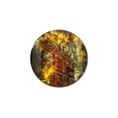 Flat Iron Building Architecture Golf Ball Marker (4 Pack) by Pakrebo