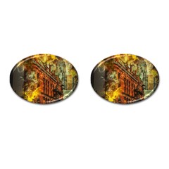 Flat Iron Building Architecture Cufflinks (oval) by Pakrebo