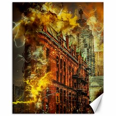 Flat Iron Building Architecture Canvas 16  X 20  by Pakrebo