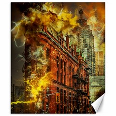 Flat Iron Building Architecture Canvas 20  X 24  by Pakrebo