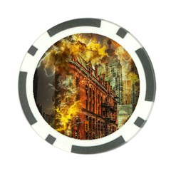 Flat Iron Building Architecture Poker Chip Card Guard by Pakrebo