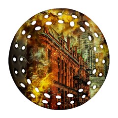 Flat Iron Building Architecture Round Filigree Ornament (two Sides) by Pakrebo