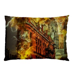 Flat Iron Building Architecture Pillow Case (two Sides) by Pakrebo