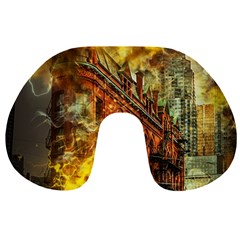 Flat Iron Building Architecture Travel Neck Pillows by Pakrebo