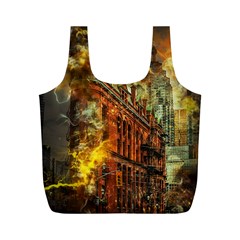 Flat Iron Building Architecture Full Print Recycle Bag (m) by Pakrebo