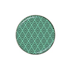 Chevron Pattern Black Mint Green Hat Clip Ball Marker (4 Pack) by Pakrebo