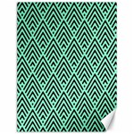 Chevron Pattern Black Mint Green Canvas 12  x 16  11.86 x15.41  Canvas - 1