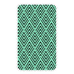 Chevron Pattern Black Mint Green Memory Card Reader (rectangular) by Pakrebo