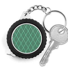 Chevron Pattern Black Mint Green Measuring Tape by Pakrebo