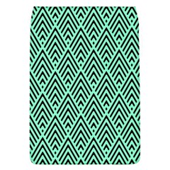 Chevron Pattern Black Mint Green Removable Flap Cover (l) by Pakrebo