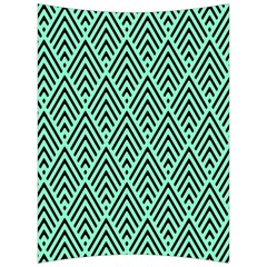 Chevron Pattern Black Mint Green Back Support Cushion by Pakrebo