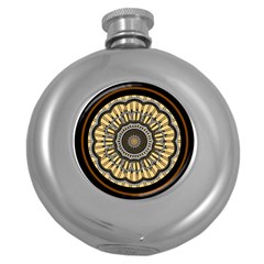 Mandala Pattern Round Ethnic Round Hip Flask (5 Oz) by Pakrebo