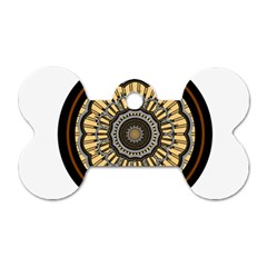 Mandala Pattern Round Ethnic Dog Tag Bone (one Side)