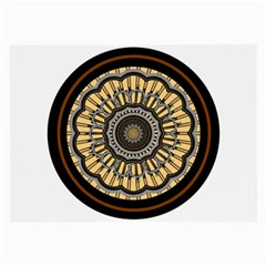 Mandala Pattern Round Ethnic Large Glasses Cloth (2-side) by Pakrebo