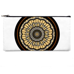 Mandala Pattern Round Ethnic Pencil Cases by Pakrebo