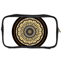 Mandala Pattern Round Ethnic Toiletries Bag (one Side) by Pakrebo