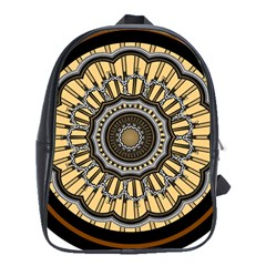 Mandala Pattern Round Ethnic School Bag (xl) by Pakrebo