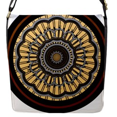 Mandala Pattern Round Ethnic Flap Closure Messenger Bag (s) by Pakrebo