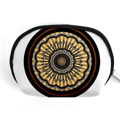 Mandala Pattern Round Ethnic Accessory Pouch (medium) by Pakrebo